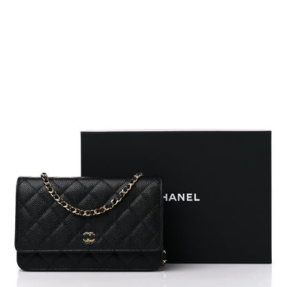 Chanel Caviar Quilted Wallet on Chain WOC Black 11 of 11