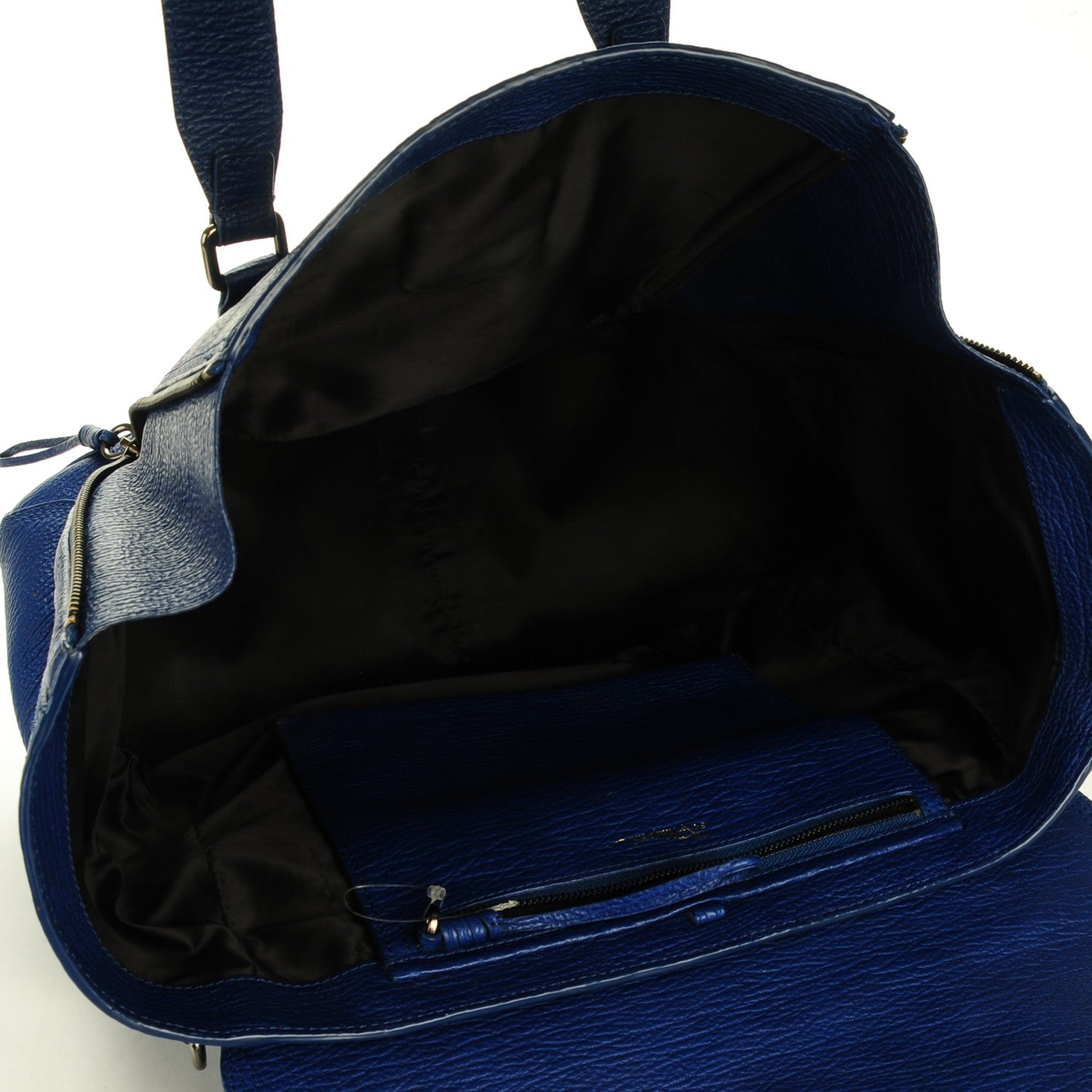 3.1 Phillip Lim 3.1 Textured Calfskin Large Pashli Satchel Cobalt 5 of 7