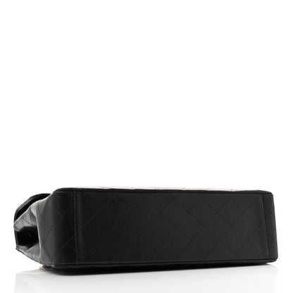 Chanel Lambskin Quilted XL Jumbo Single Flap Black 4 of 15