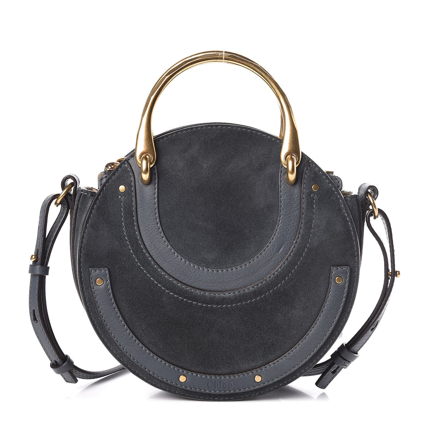 Goatskin Suede Small Pixie Bag Silver Blue