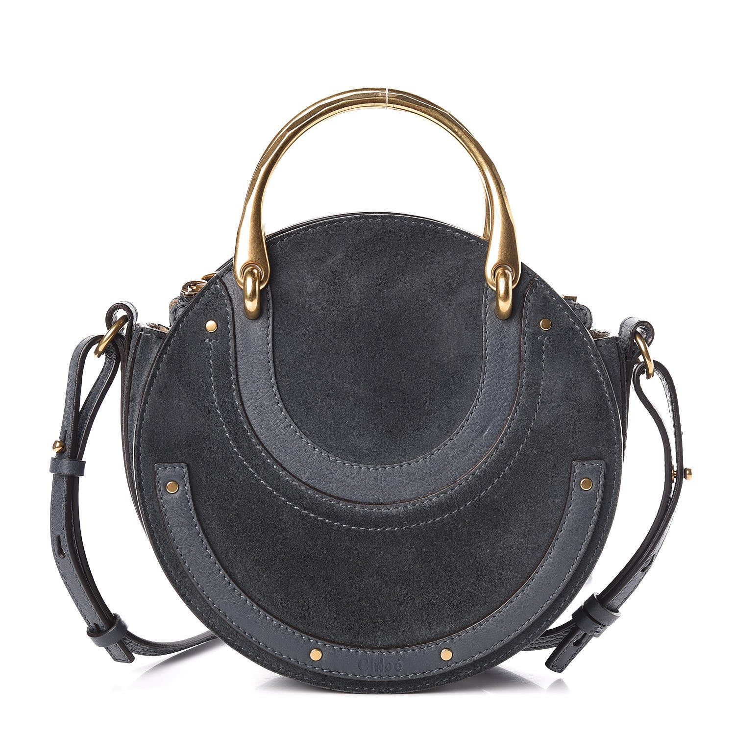 Chloe Goatskin Suede Small Pixie Bag Silver Blue 1 of 11
