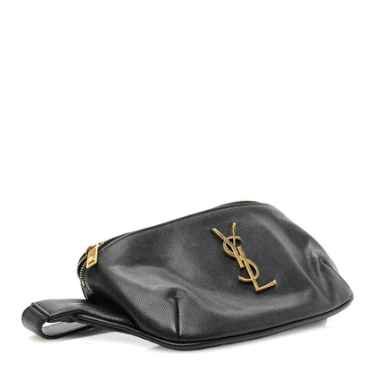 Saint Laurent Grain De Poudre Monogram Belt Bag Black 4 of 9