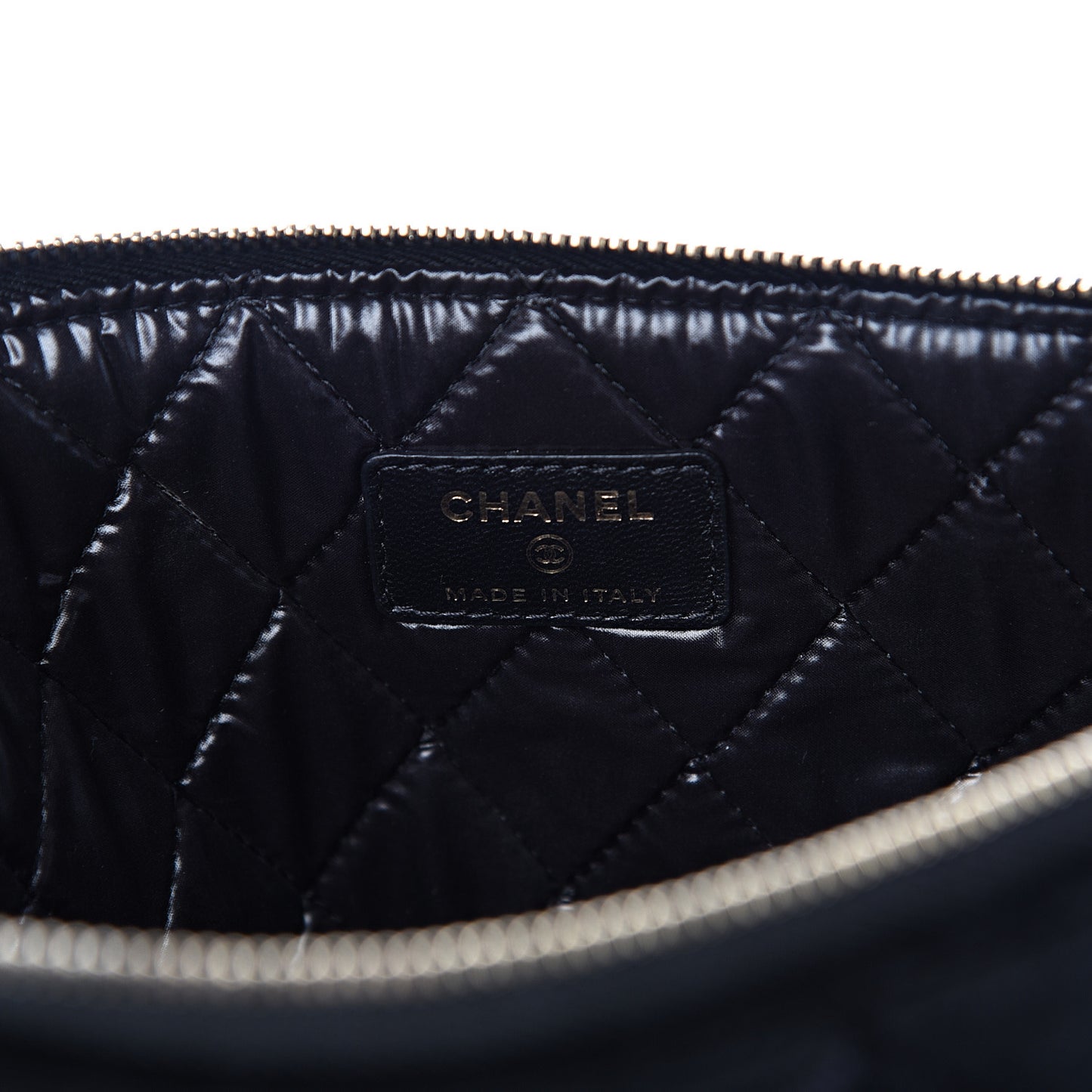 Velvet Quilted Medium Cosmetic Case Black