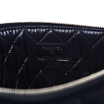 Chanel Velvet Quilted Medium Cosmetic Case Black 5 of 8