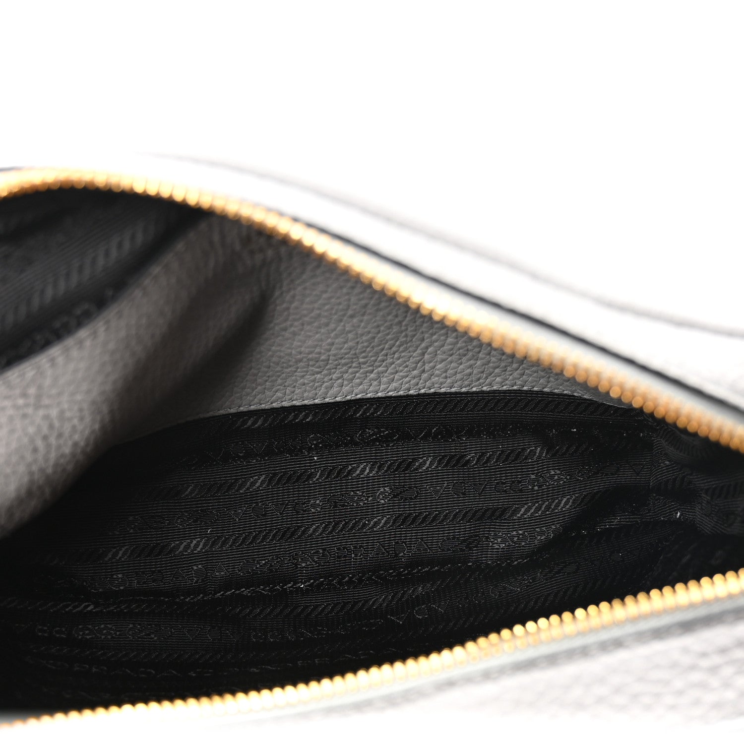 Prada Vitello Daino Soft Medium Double Zip Shoulder Bag Ardesia