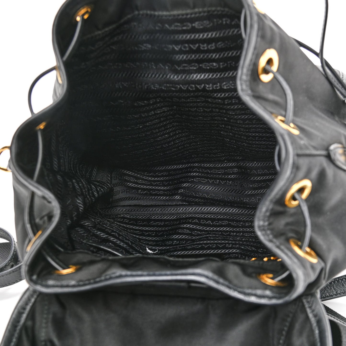 Tessuto Nylon Soft Calfskin Backpack Black