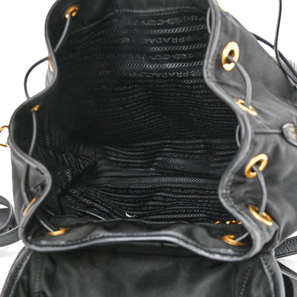 Prada Tessuto Nylon Soft Calfskin Backpack Black 5 of 10
