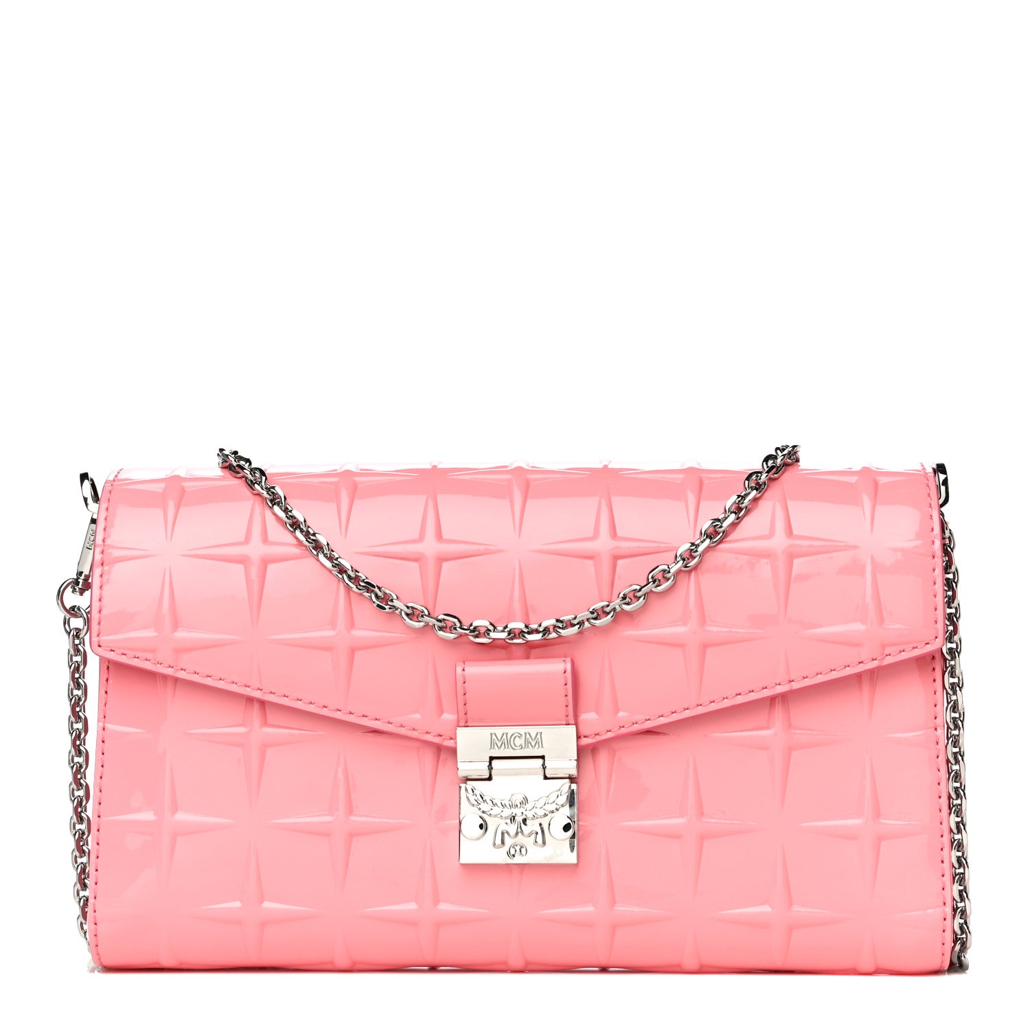 MCM Diamond Patent Medium Millie Crossbody Bag Teaberry 1 of 11