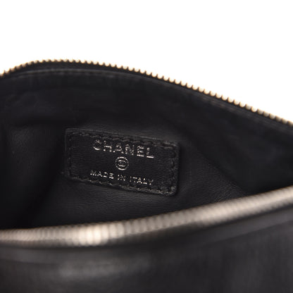 Chanel Grained Calfskin Logo Cosmetic Case Black 6 of 14