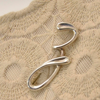 Tiffany Sterling Silver Elsa Peretti Initial Pin Z 2 of 5