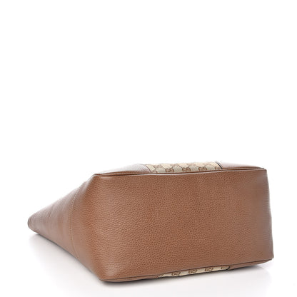 Gucci Monogram Medium Bree Zippered Tote Beige Tabacco 4 of 10