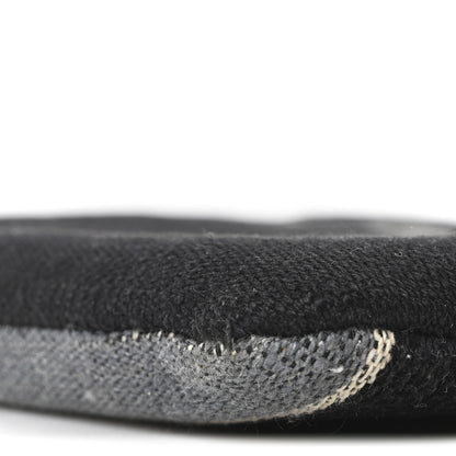 Chanel Striped Canvas Large Deauville Cosmetic Pouch Black 10 of 10