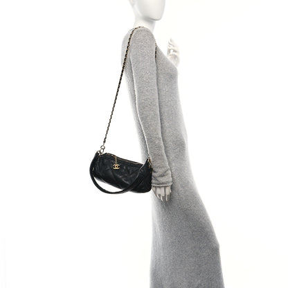 Chanel Lambskin Quilted  Bowling Bag Black 2 of 10