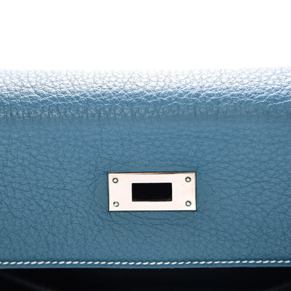 Hermes Taurillon Clemence Kelly Retourne 32 Blue Jean 32 of 40