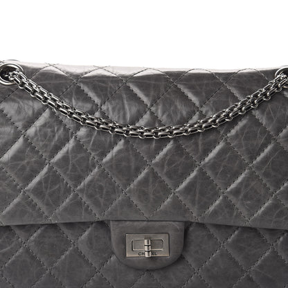 Chanel Aged Calfskin Quilted 50th Anniversary 2.55 Reissue 227 Flap Grey 10 of 11