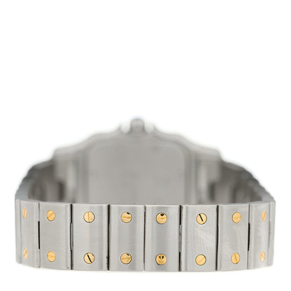 Cartier Stainless Steel 18K Yellow Gold 24mm Santos De Cartier Galbee Quartz Watch 3 of 4
