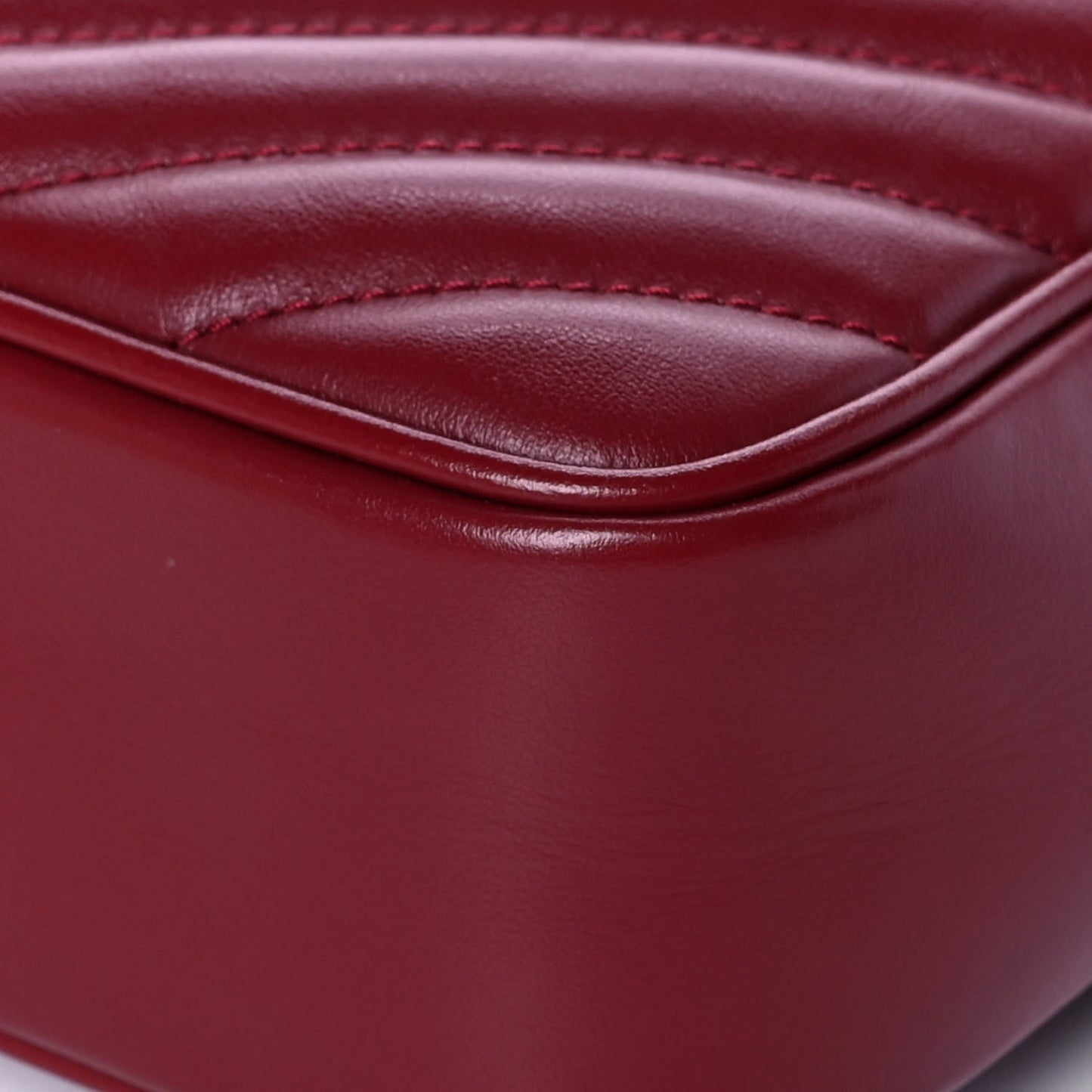 Calfskin Matelasse Monogram Lou Camera Bag Red