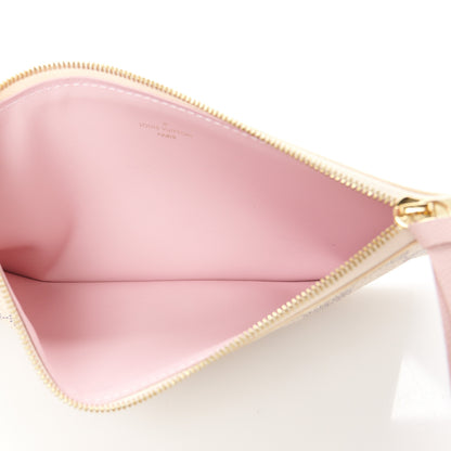 Louis Vuitton Damier Azur Pochette Felicie Chain Wallet Rose Ballerine 9 of 16
