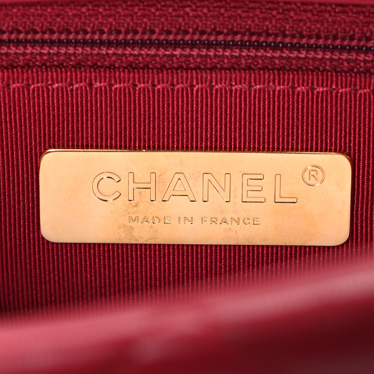 Chanel Lambskin Quilted Large Chanel 19 Flap Red 6 of 10