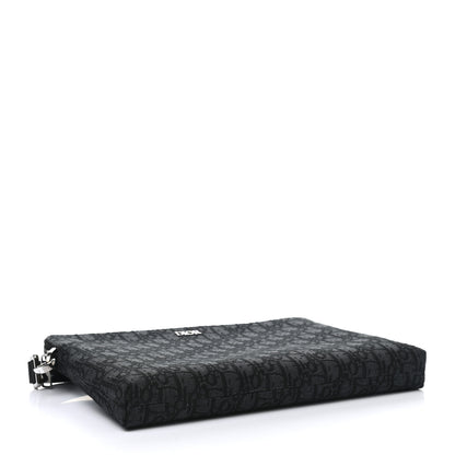 Christian Dior Oblique Jacquard Triangle Case Black Multicolor 4 of 7