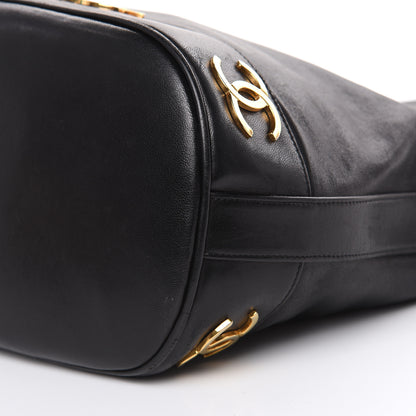 Chanel Lambskin CC Drawstring Shoulder Bag Black 11 of 14