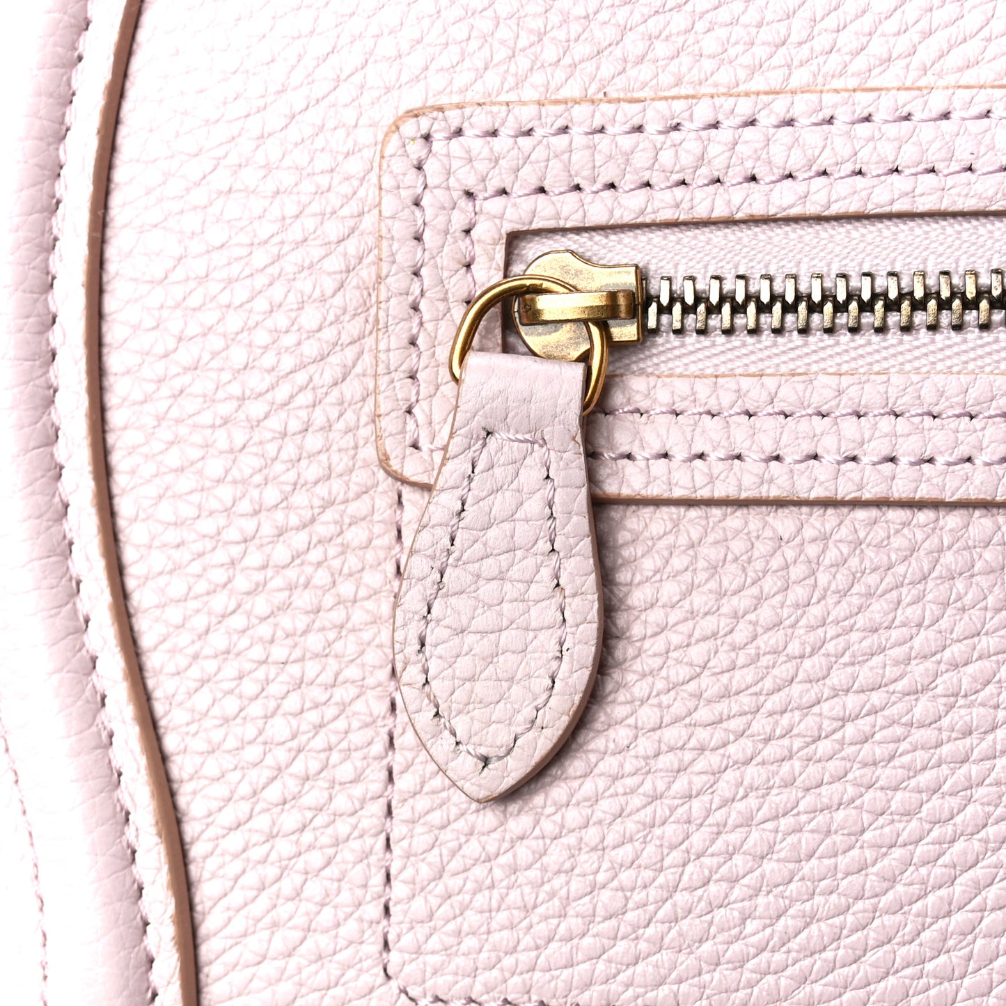 Drummed Calfskin Nano Luggage Pale Pink