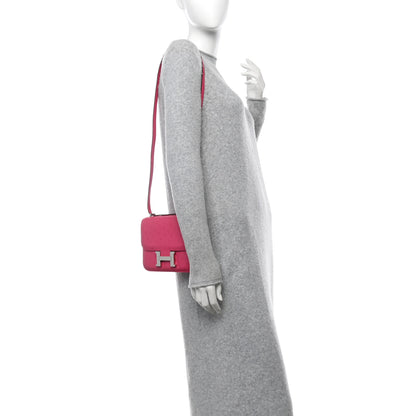 Hermes Ostrich Constance 18 Rose Shocking 2 of 11