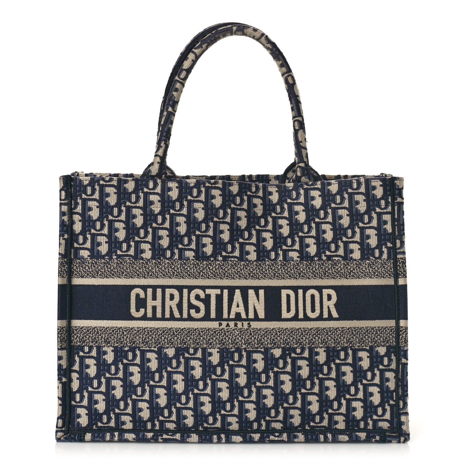 Christian Dior Oblique Medium Book Tote Blue Multicolor 1 of 9