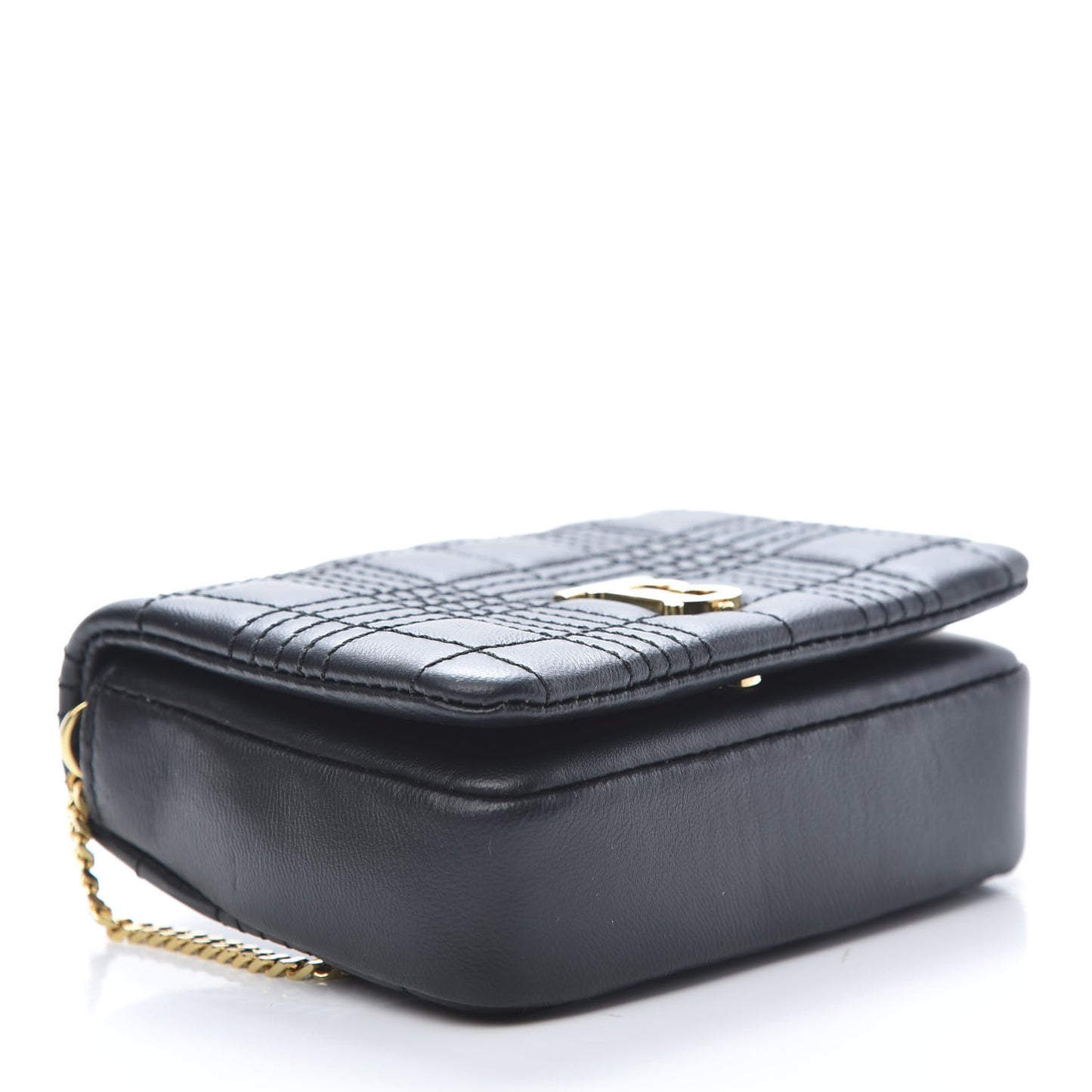 Lambskin Quilted Micro Lola Bag Black