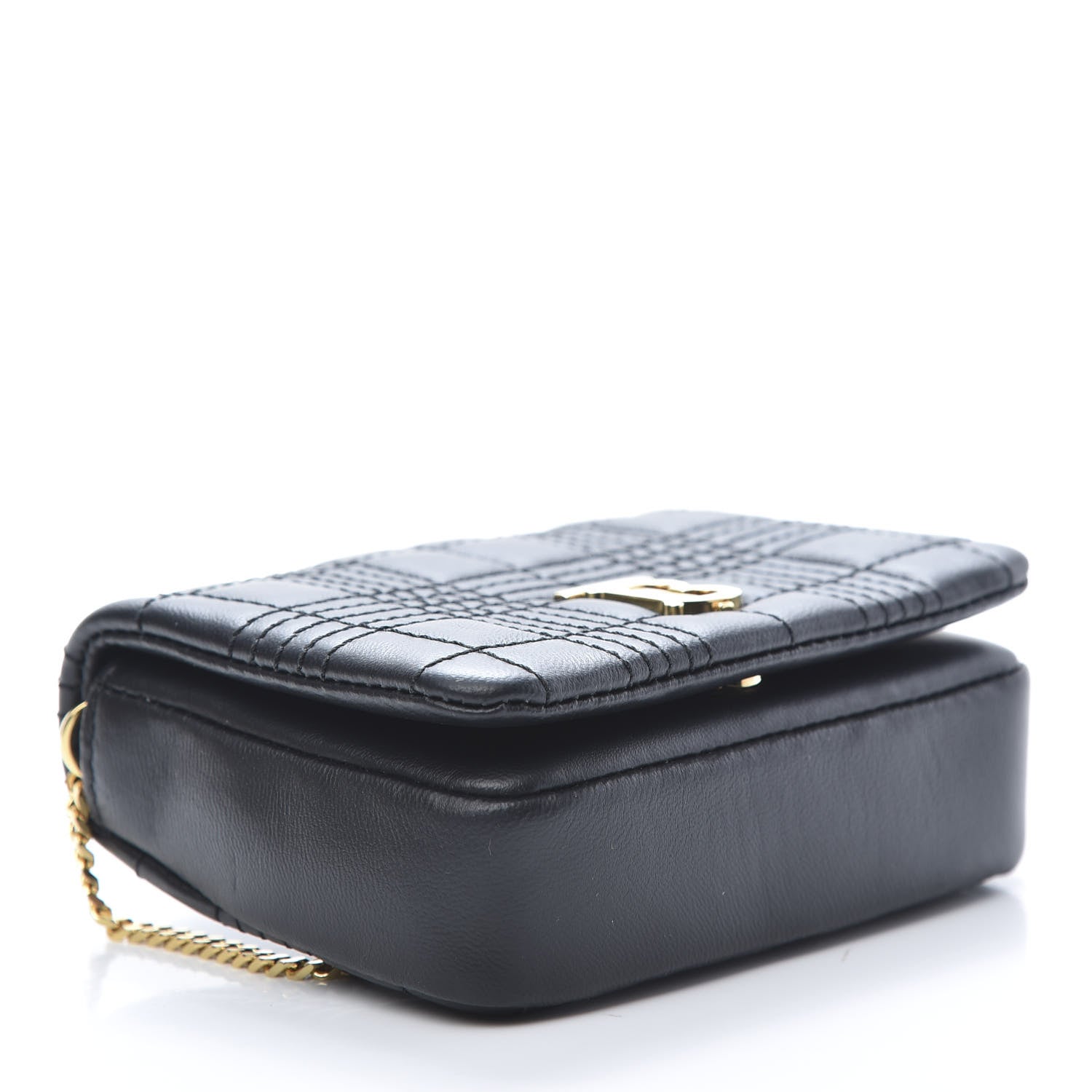 Burberry Lambskin Quilted Micro Lola Bag Black 4 of 10