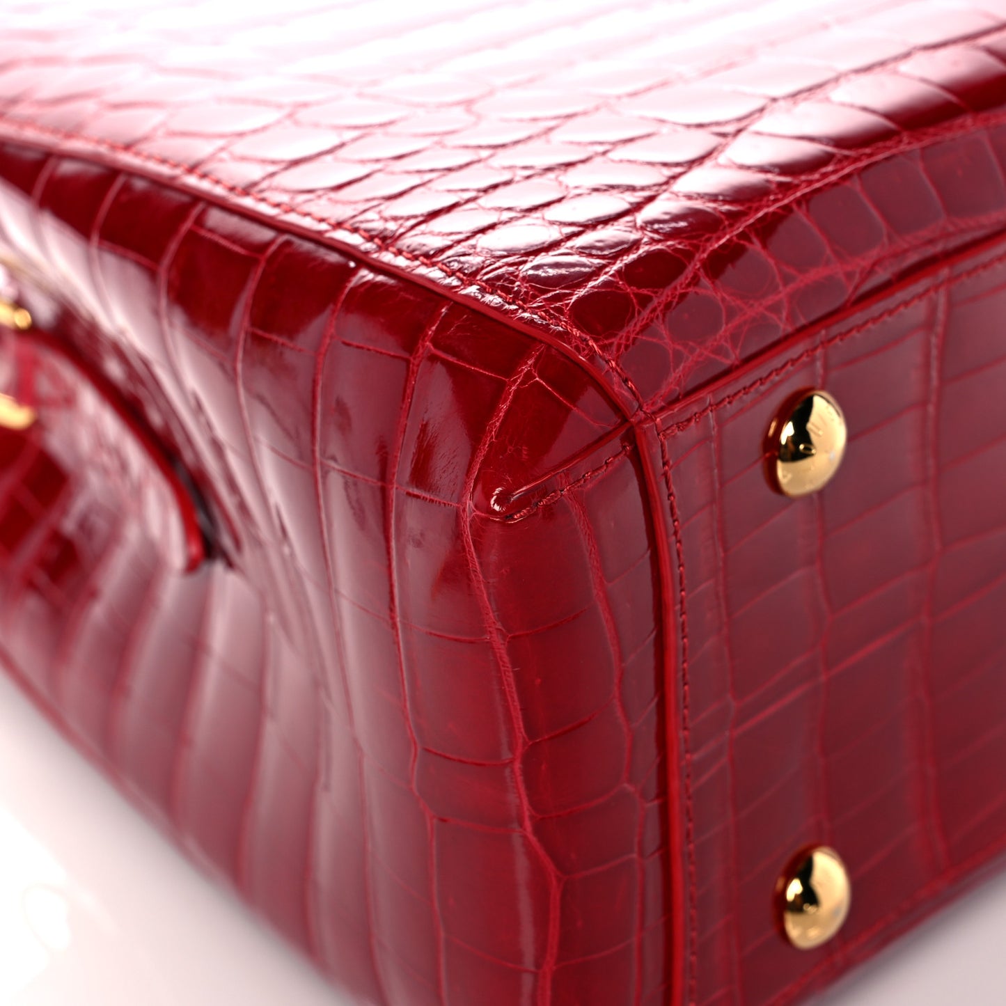 Crocodile Brilliant Montaigne MM Rouge