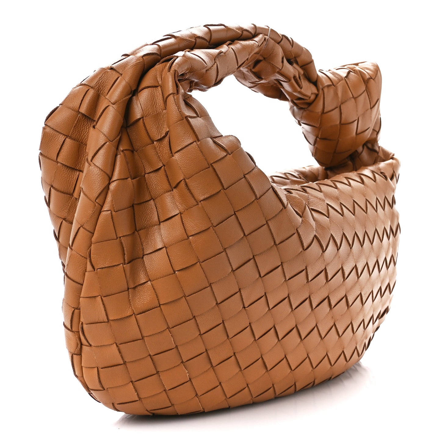 Nappa Intrecciato Teen Jodie Hobo Caramel