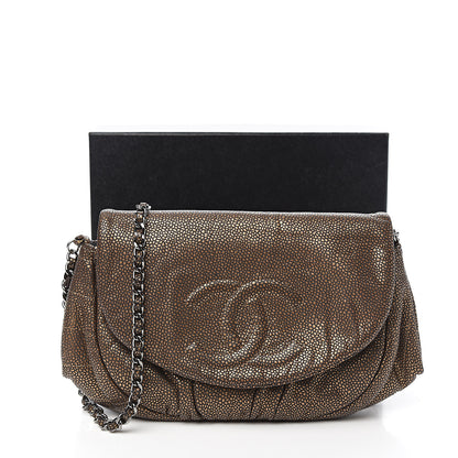 Chanel Metallic Caviar Half Moon Wallet On Chain WOC Bronze 10 of 10