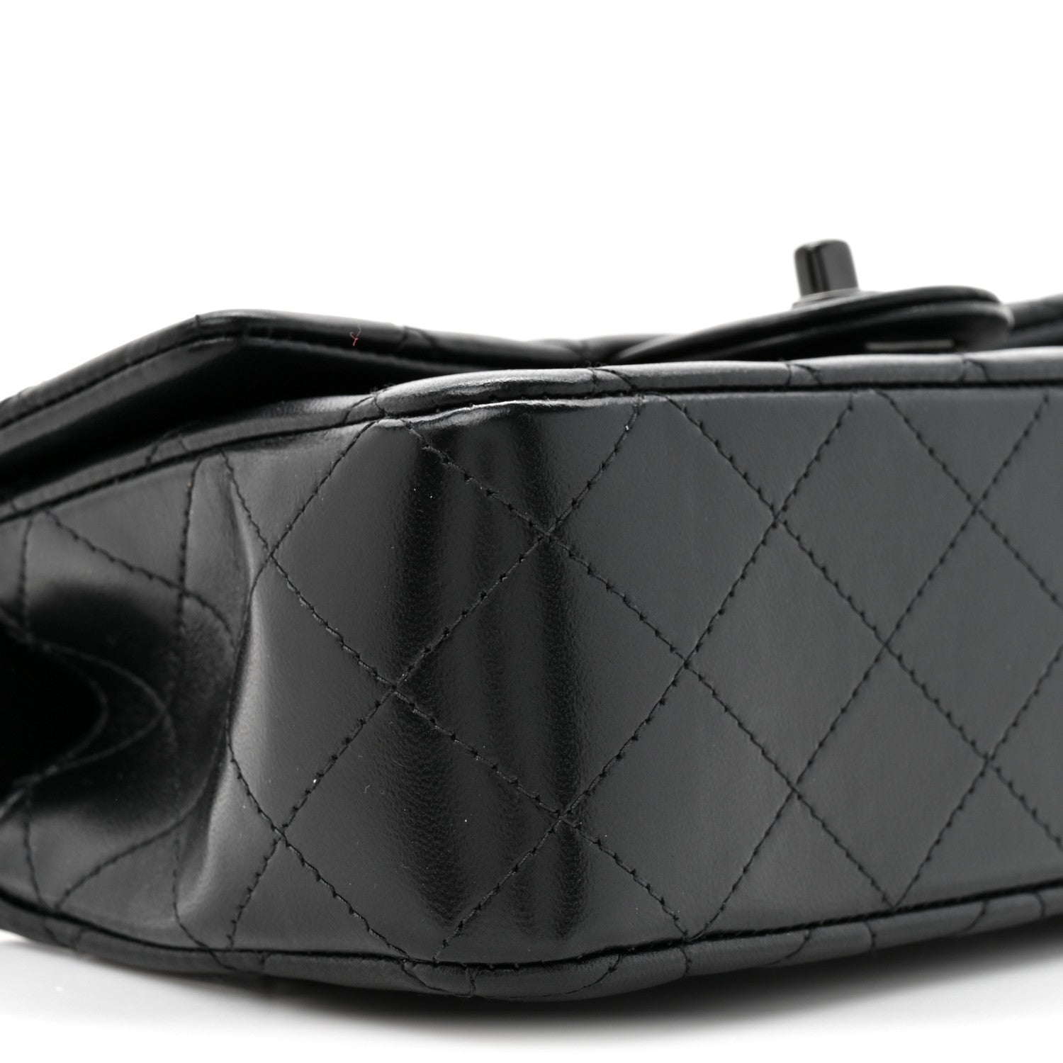 Chanel Lambskin Quilted Mini Top Handle Rectangular Flap So Black 10 of 11
