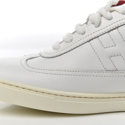 Hermes Calfskin Printed Quicker Sneakers 35.5 White 9 of 12