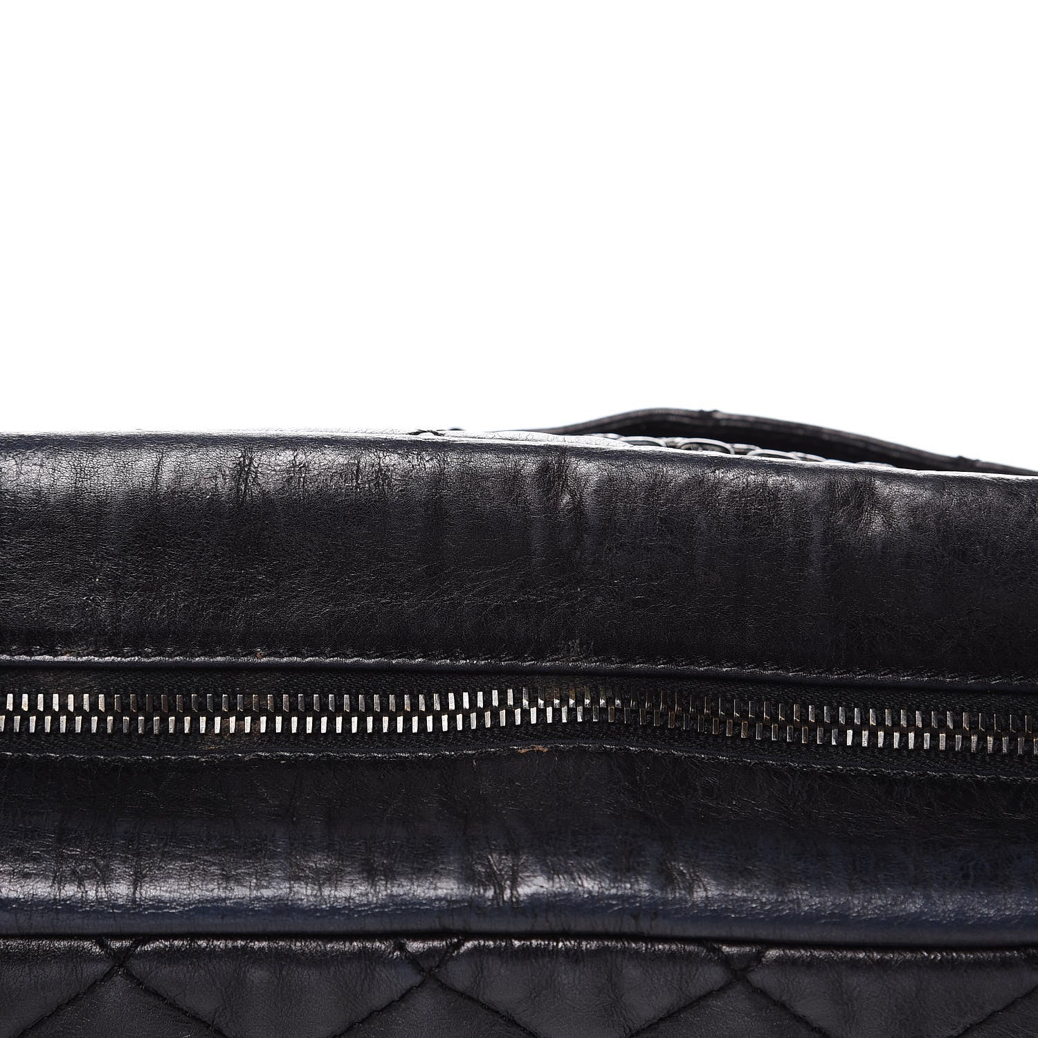 Chanel Metallic Aged Calfskin Quilted Large Reissue Camera Case Black 10 of 15