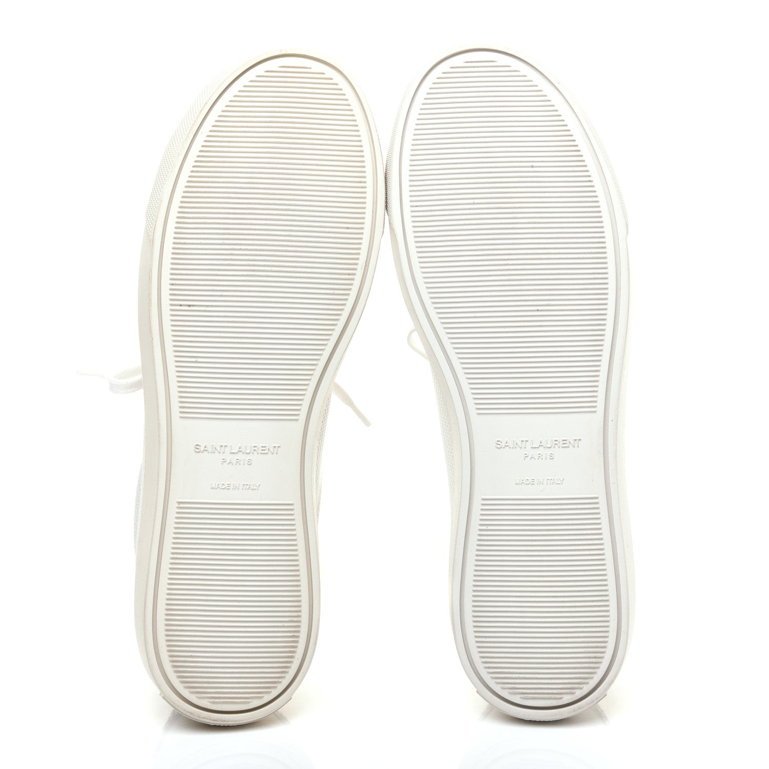 Saint Laurent Perforated Calfskin Glitter Andy Low Top Sneakers 38.5 White Silver 5 of 8