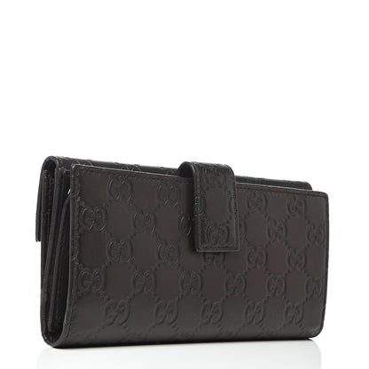 Gucci Guccissima Eclipse Continental Flap Wallet Dark Brown 2 of 6