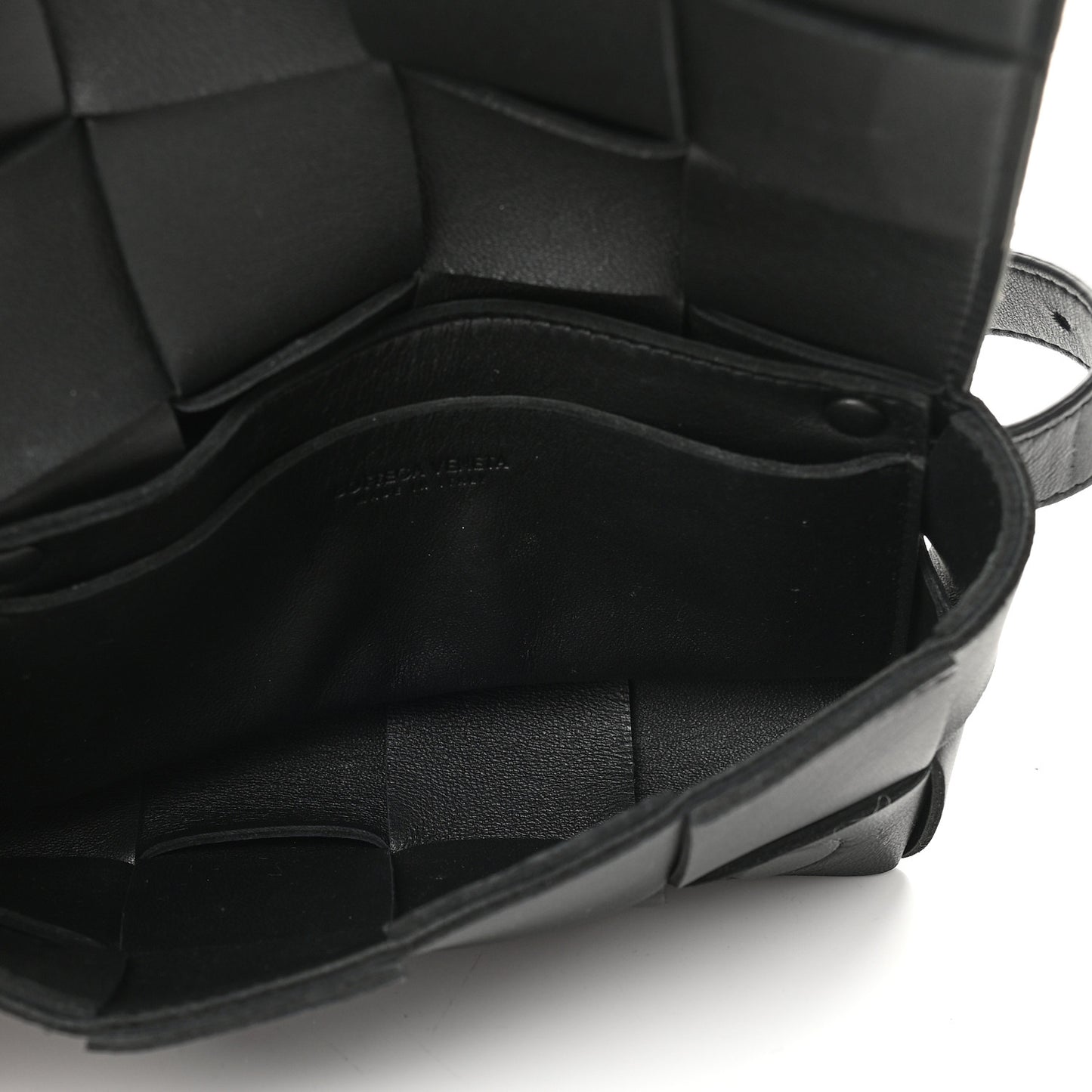 Nappa Maxi Intreccio The Belt Cassette Bag Black