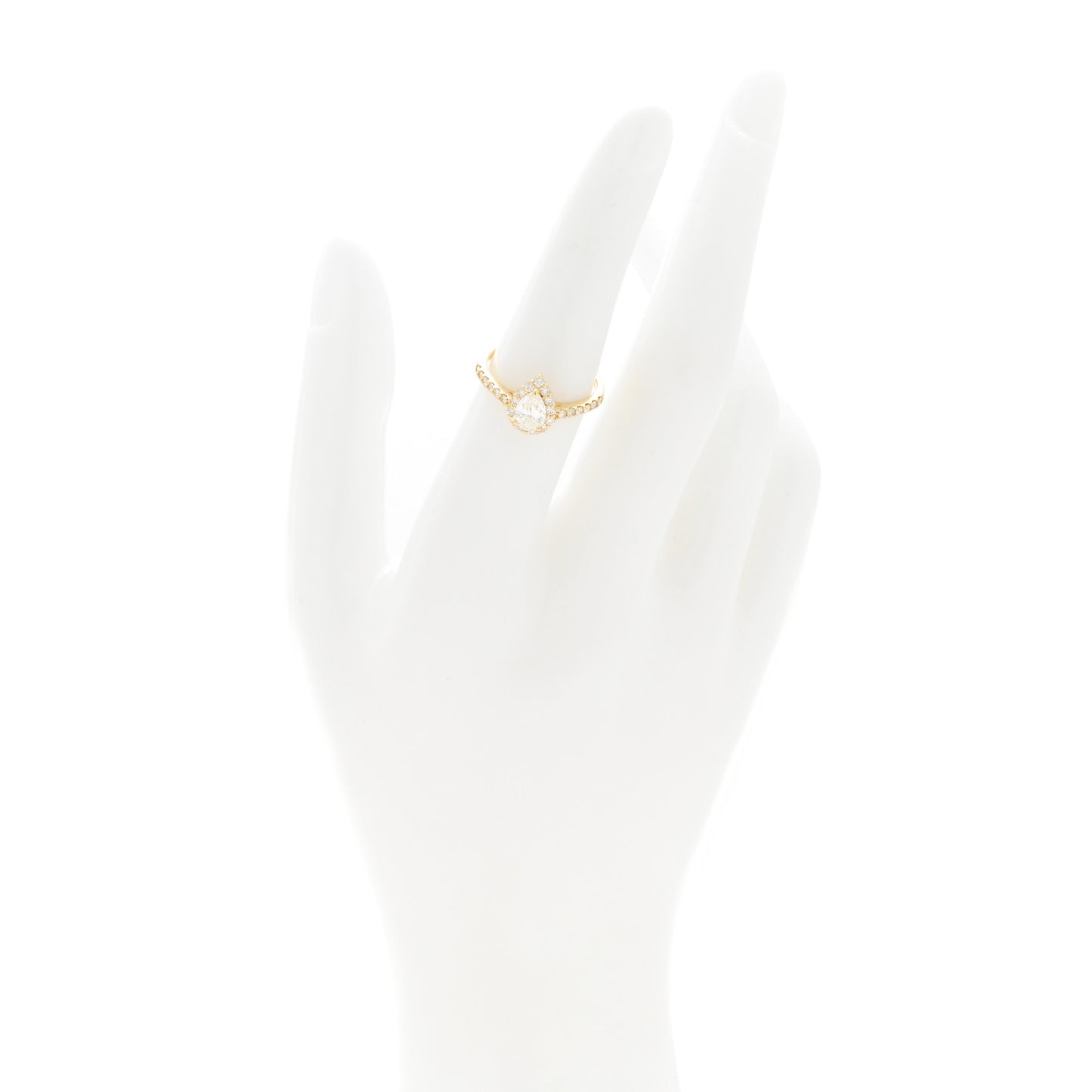 18K Yellow Gold Diamond .53ctw Pear Cut Engagement Ring  53 6.25