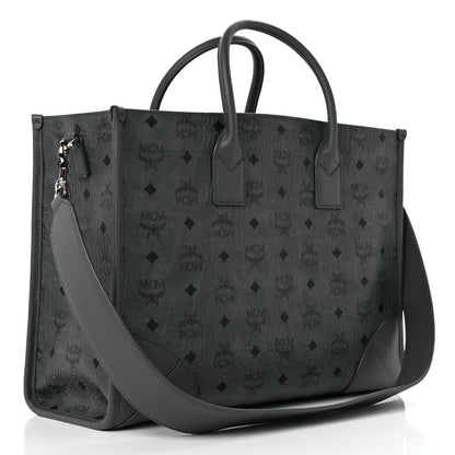 MCM Visetos Large Munchen Tote Grey 3 of 8