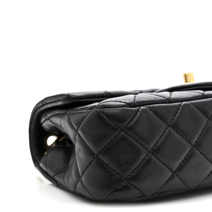 Chanel Lambskin Quilted Mini Rectangular Pearl Crush Flap Black 9 of 11