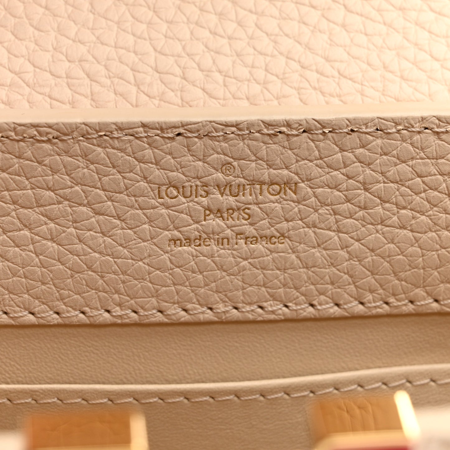 Taurillon Capucines Mini Beige Brown