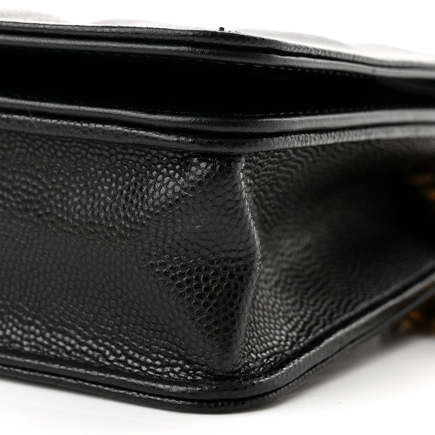 Caviar Quilted Boy Wallet On Chain WOC Black