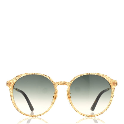 Gucci Round Frame Glitter Sunglasses GG0205SK Yellow 3 of 7
