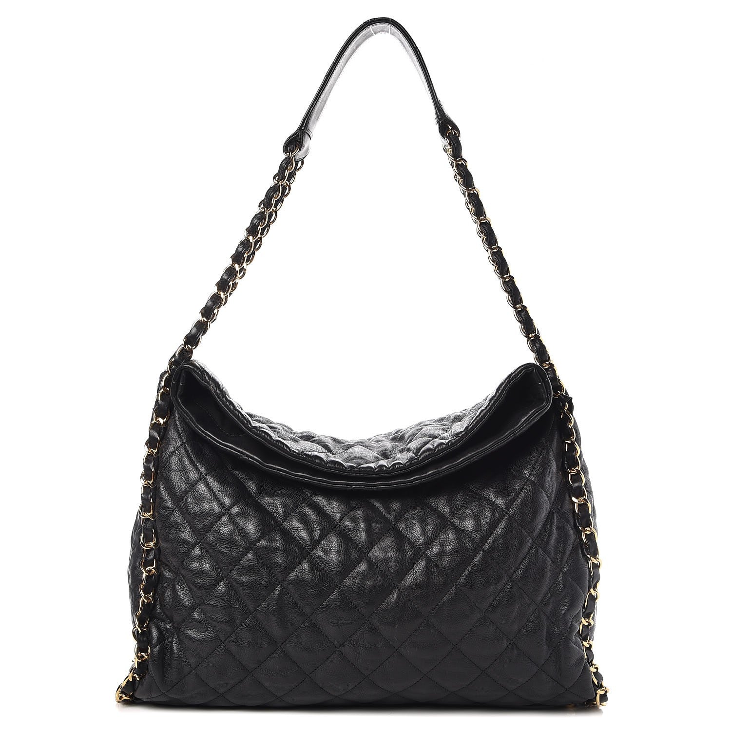 Chanel Calfskin Quilted Large Chain Me Hobo Black 1 of 8