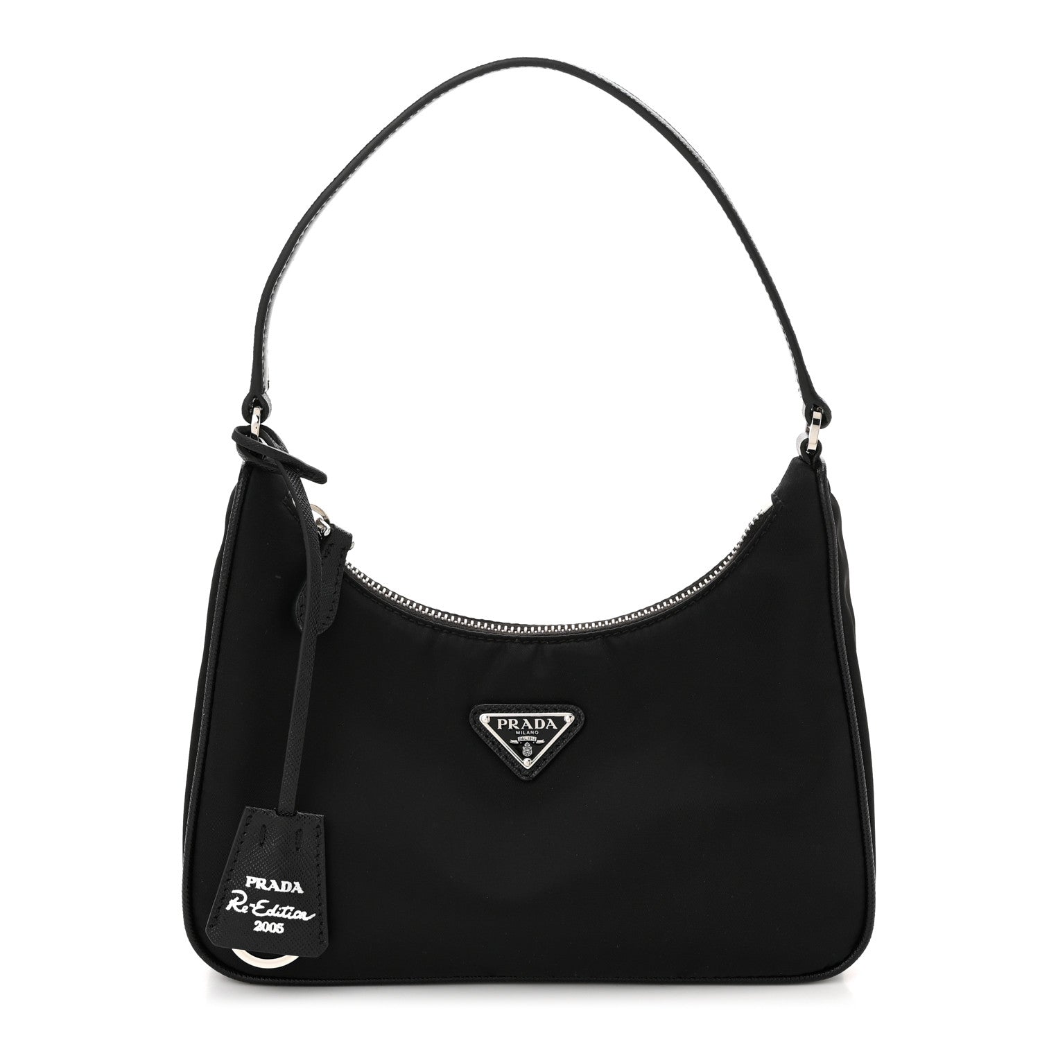 Prada Tessuto Nylon Saffiano Mini Re-Edition 2005 Bag Black 1 of 11