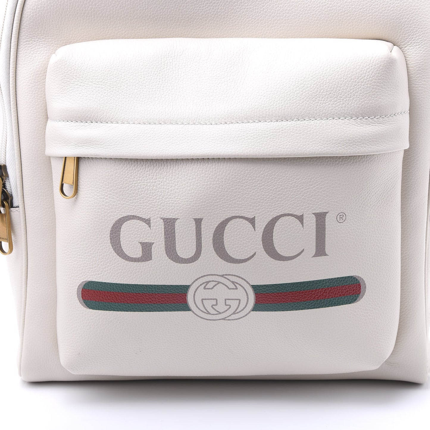 Calfskin Logo Day Backpack Mystic White