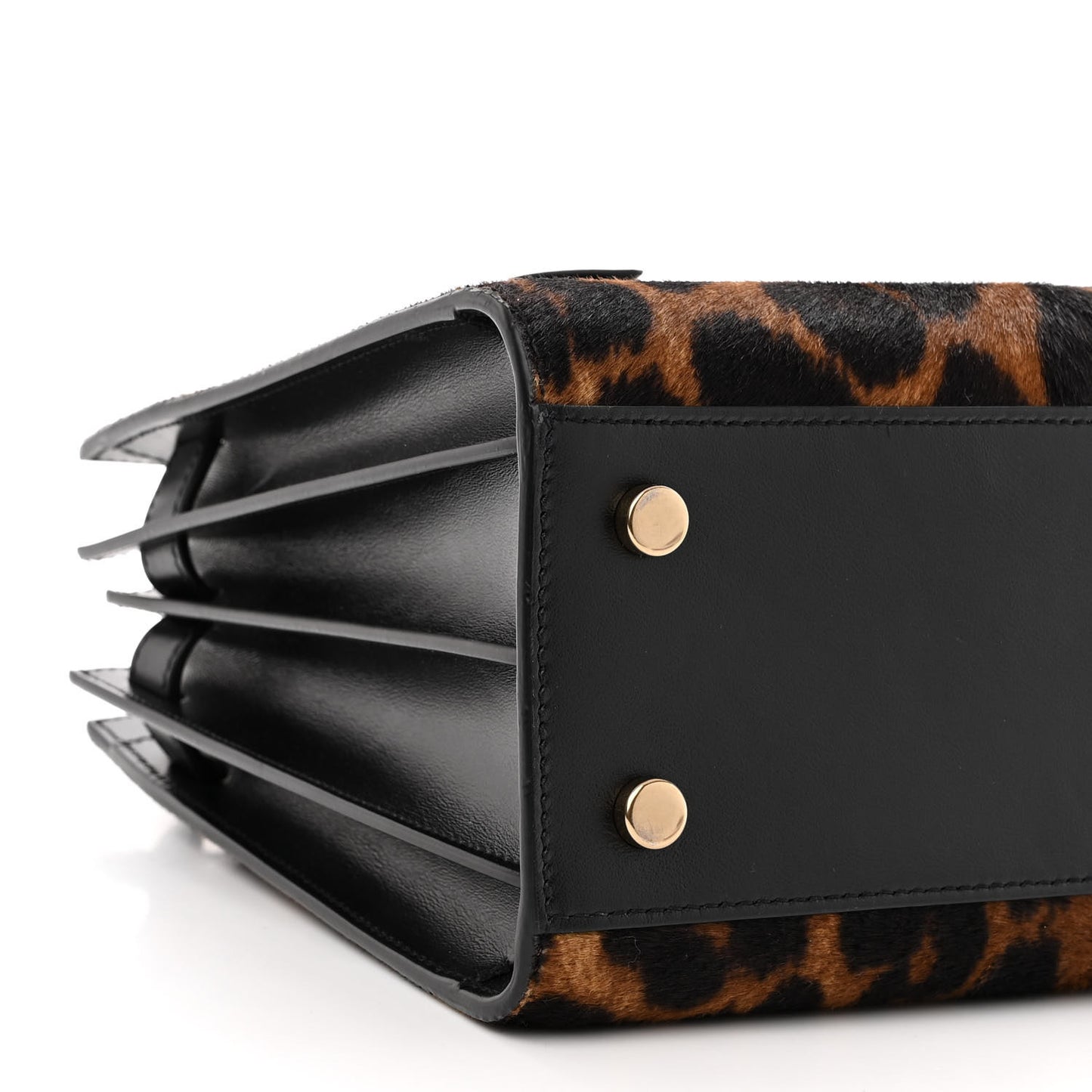 Pony Effect Calfskin Leopard Print Baby Supple Sac De Jour