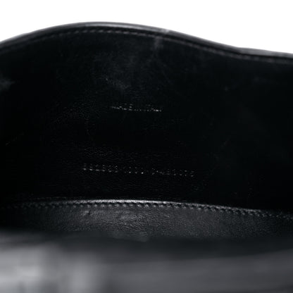Balenciaga Shiny Calfskin Monochrome Crocodile Embossed Hourglass Top Handle Bag XS Black 6 of 11